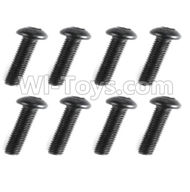HuanQi 727 Parts-89-05 F5205 Inner-Hexagon haft-round head screws(8pcs)-M3X12mm,HuanQi 727 Rc Car Spare Parts Replacement Accessories,HQ727 HQ 727 1:10 Scale BRUSHED RC Racing Truck Parts rc off-road car Parts,Truck Car Parts